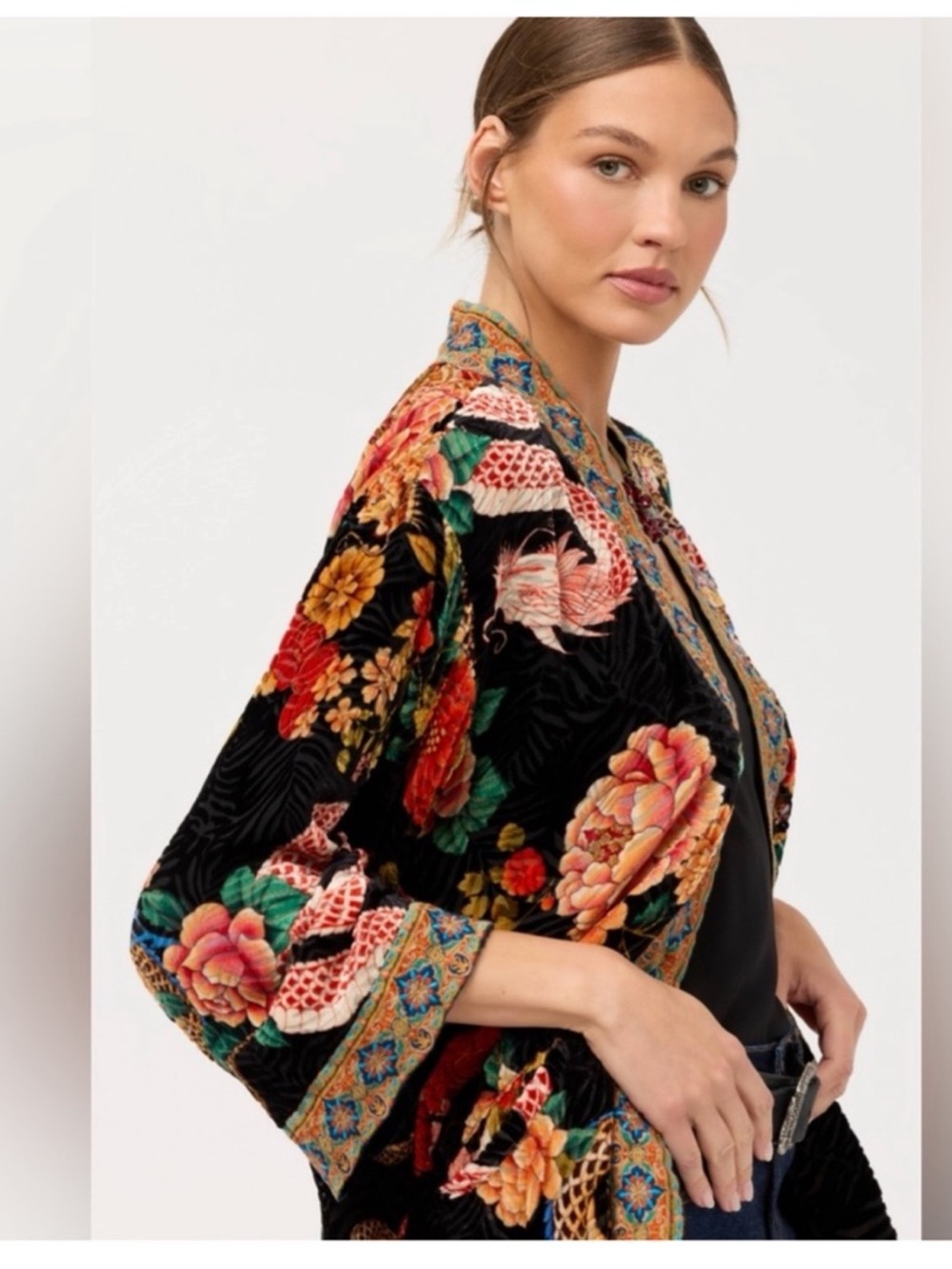 NWT JOHNNY WAS MERHAWI KIMONO JACKET - Picture 2 of 10